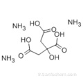 Acide 1,2,3-propanetricarboxylique, 2-hydroxy-, sel d&#39;ammonium (1: 3) CAS 3458-72-8